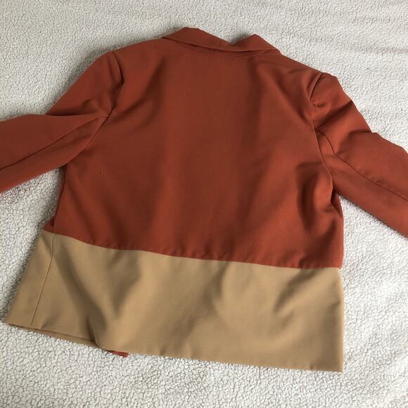 Colorblock bright quarter sleeve blazer jacket small - Picture 3 of 4